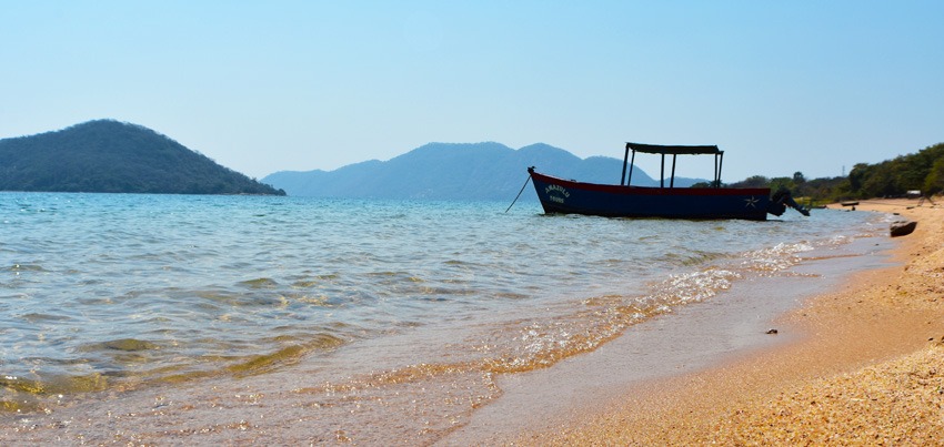 A boat in the Lake Malawi National Park